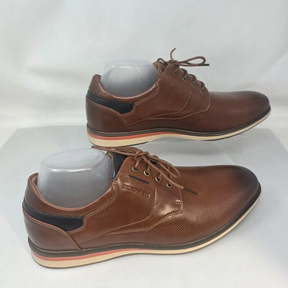 Bruno Marc Dress Shoes Mens Size 12 LG19008M Brown Casual Oxford Excellent